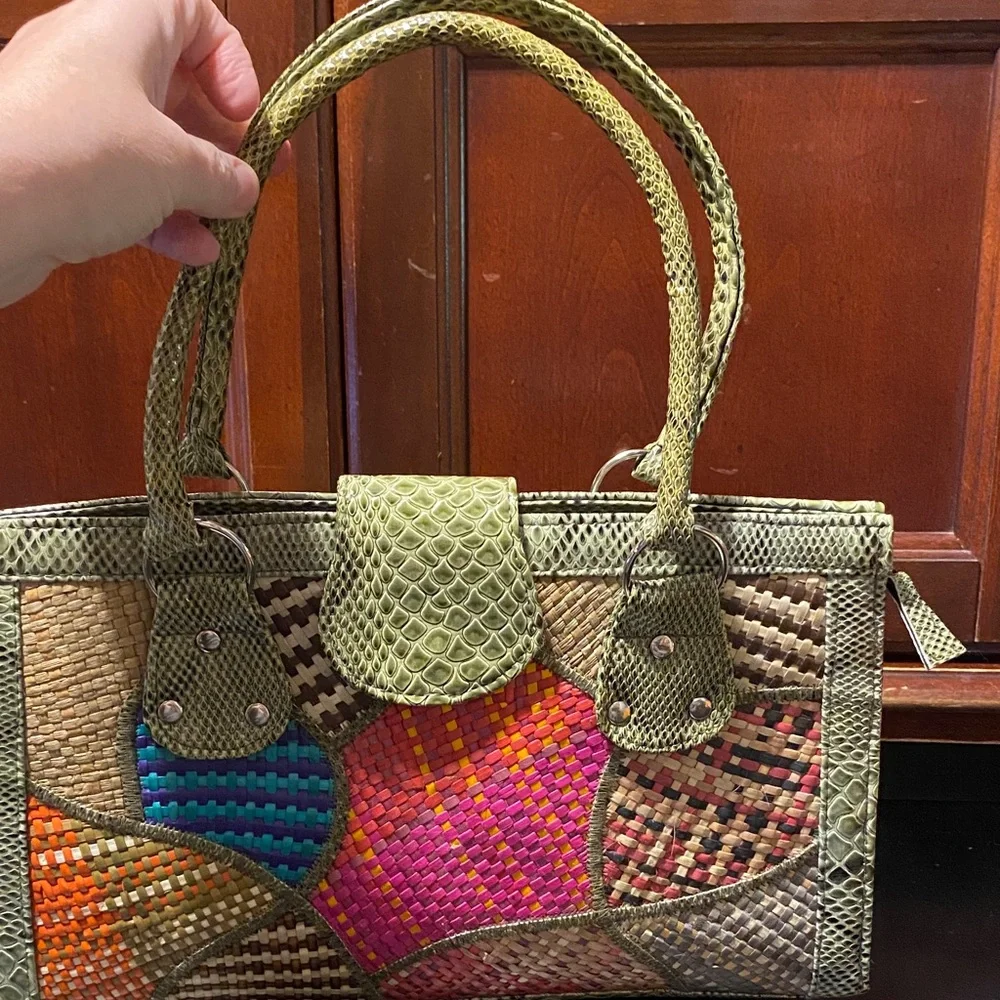 Multicolor Patchwork Handbag